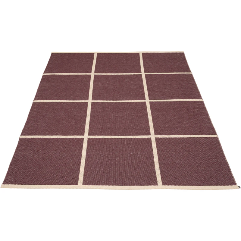 Criss Plastmatta Burgundy / Cream, 180x260 cm