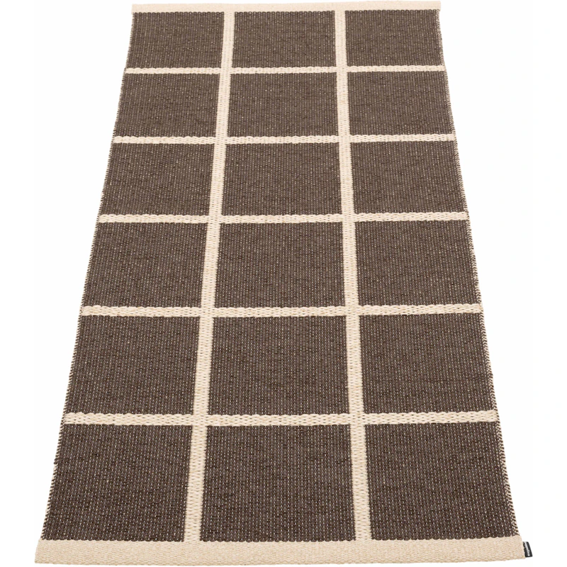 Criss Plastmatta Dark Brown / Cream, 70x150 cm