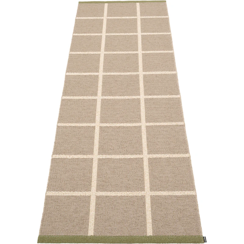 Criss Plastmatta Potato / Cream / Pine, 70x225 cm