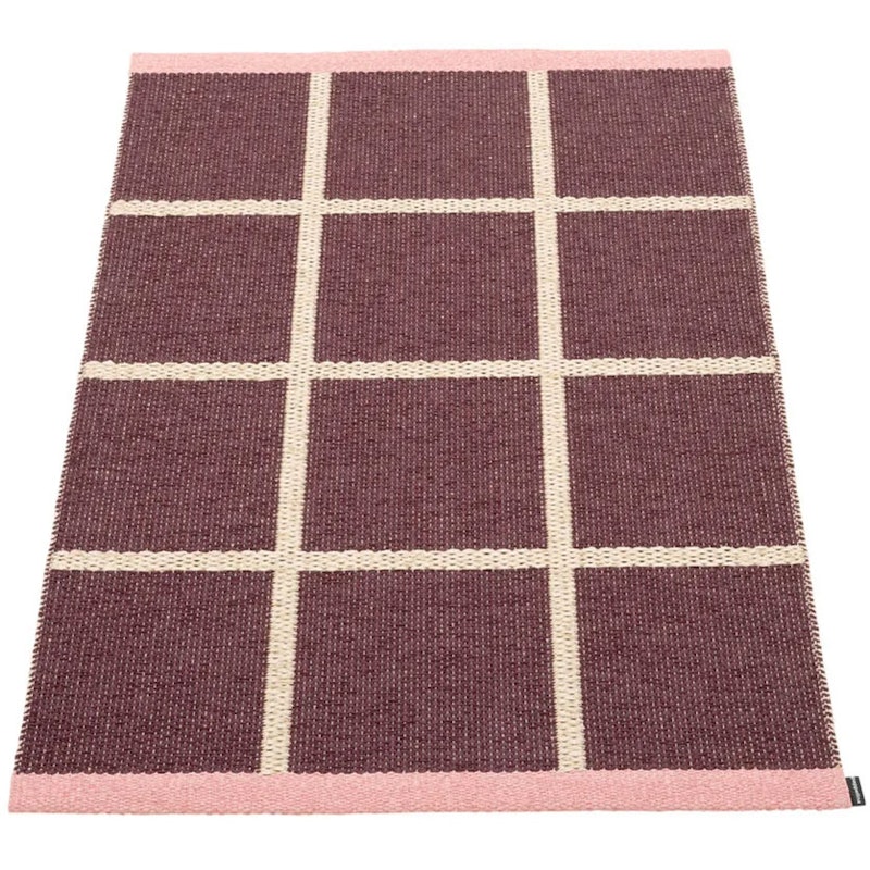 Criss Pop Plastmatta 70x100 cm, Burgundy / Cream / Piglet