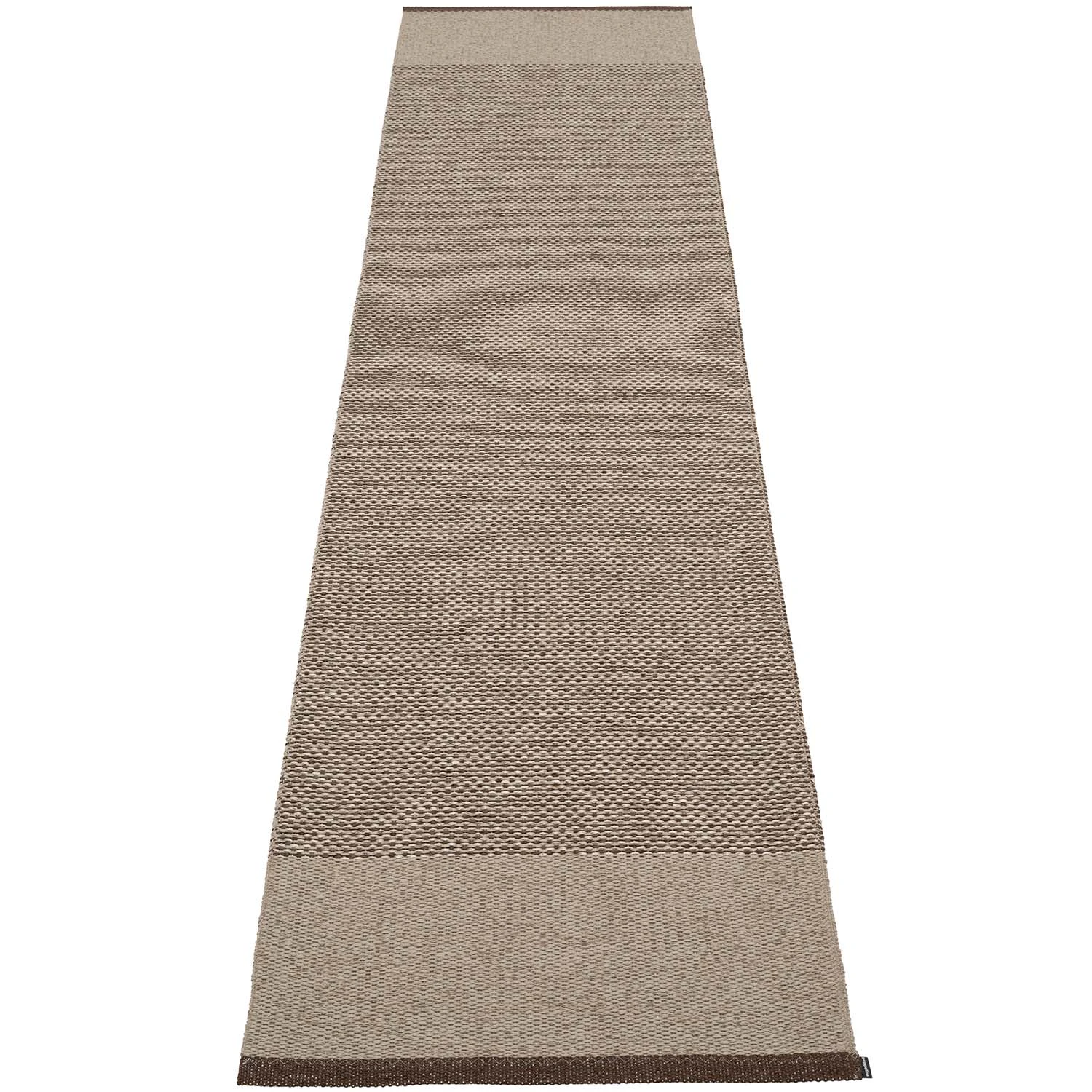 Pappelina Edit Matta Dark Brown / Dark Linen / Linen Metallic 70x300 Cm - Plastmattor Polyester M&ouml;rkbrun - ET6F730