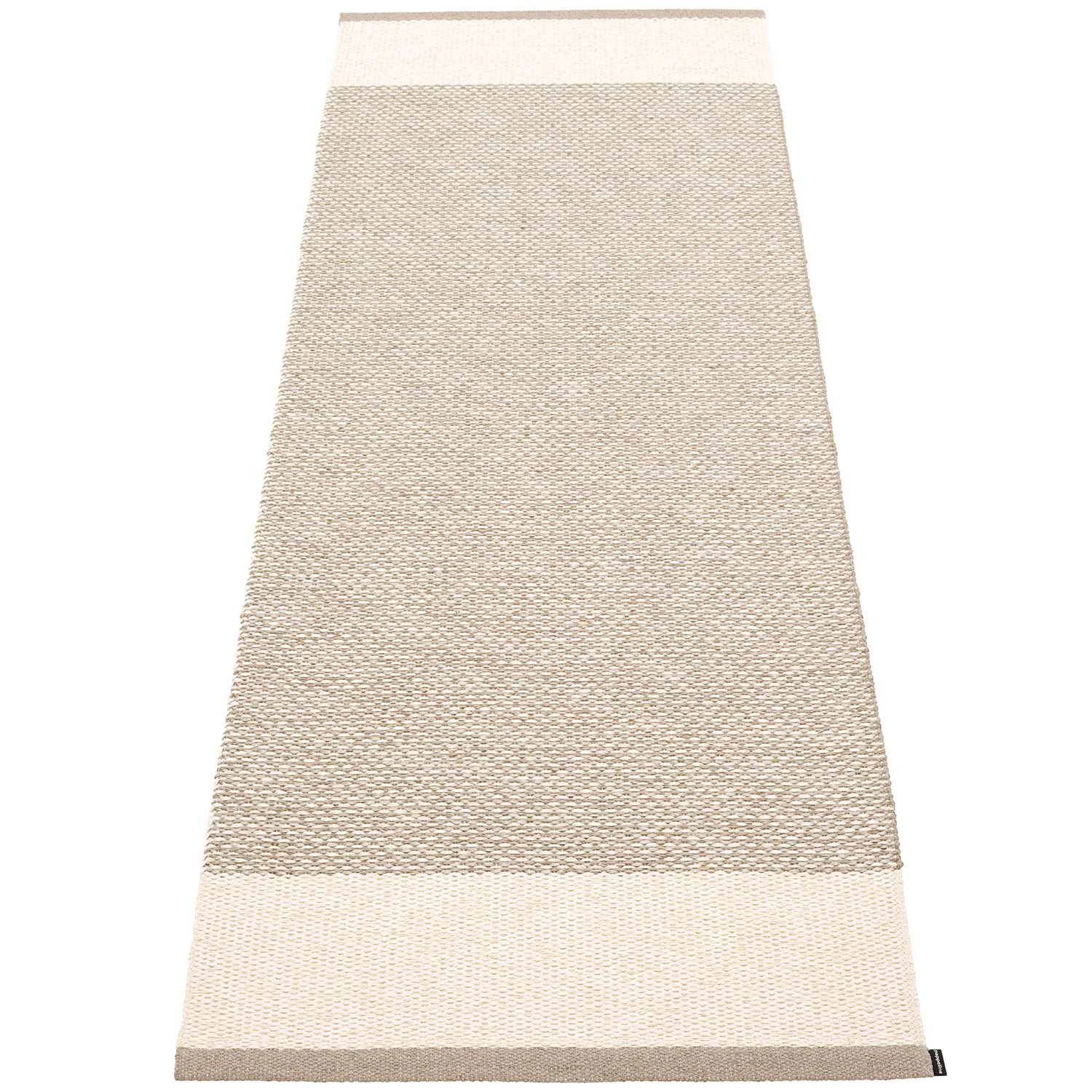Pappelina Edit Matta Mud / Vanilla / Linen Metallic 70x200 Cm - Plastmattor Polyester Vanilj - ET6B720