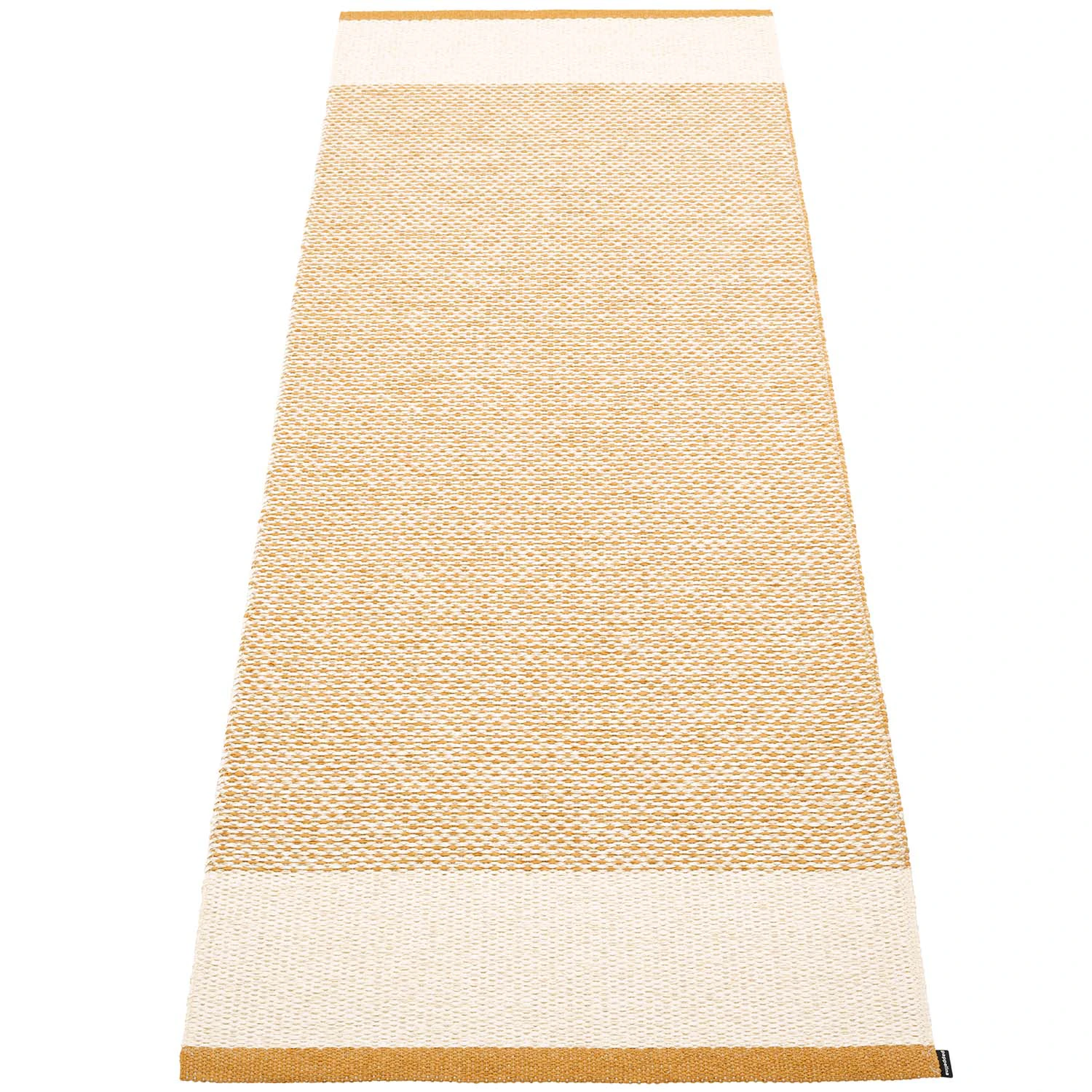 Pappelina Edit Matta Ochre / Vanilla / Beige Metallic 70x200 Cm - Plastmattor Polyester Beige - ET5B720