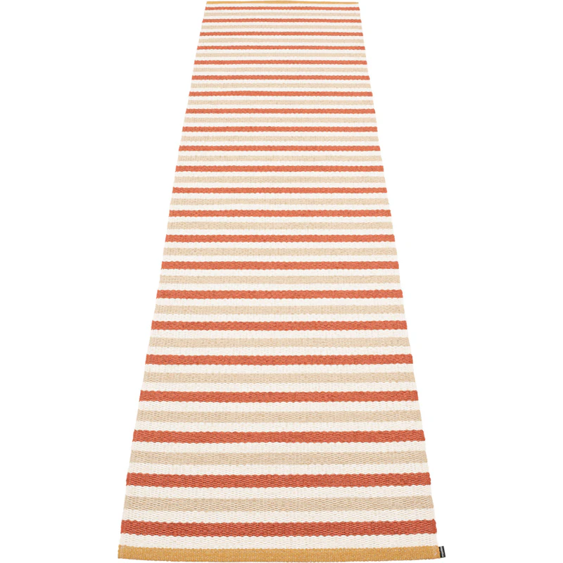 Teo Matta Tegelröd / Beige / Vanilj, 70x300 cm