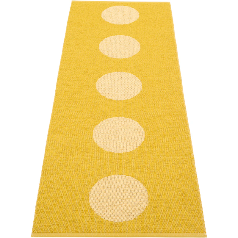 Vera Pop Matta 70x280 cm, Mustard / Pale Yellow