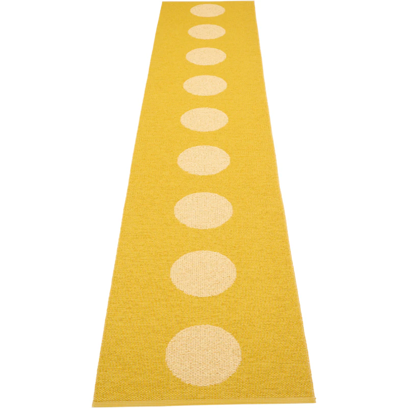 Vera Pop Matta 70x360 cm, Mustard / Pale Yellow