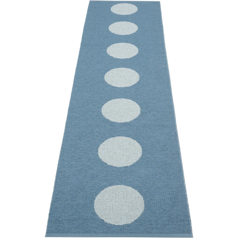 Vera Pop Matta 70x280 cm, River Blue / Blue Fog