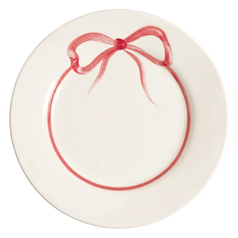 Bow Tallrik 28 cm, Mörkrosa