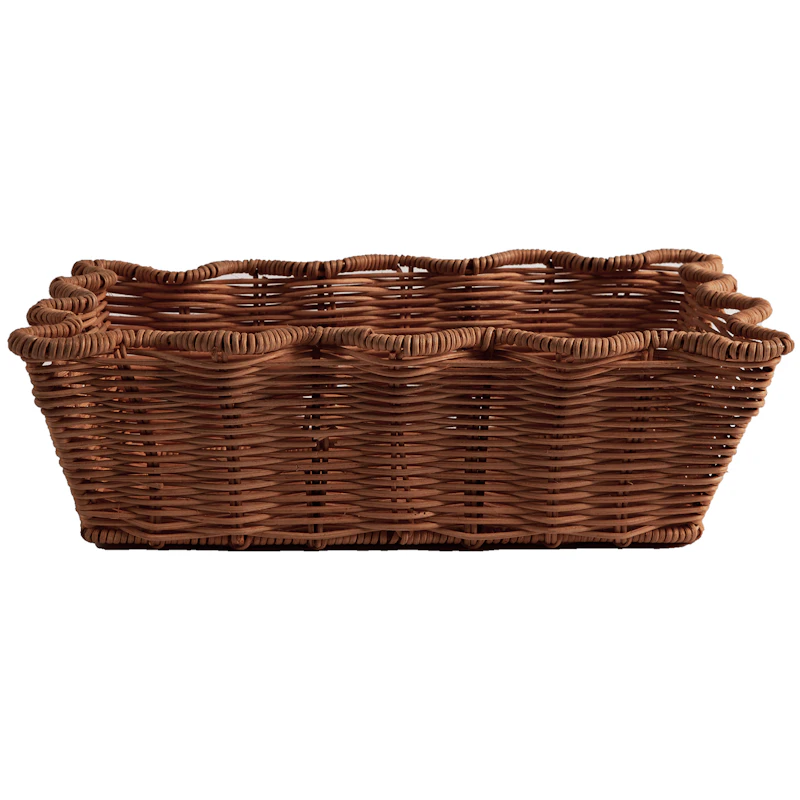 Scallop Korg 20x30 cm, Mörkbrun