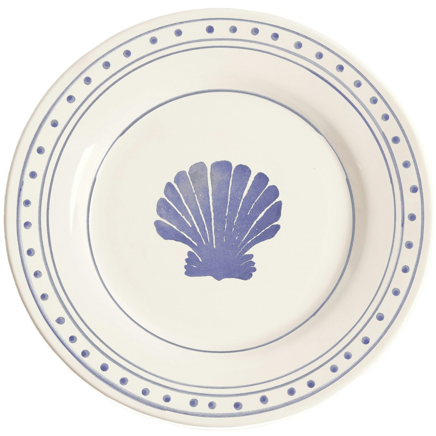 Pick a Poppy Shell Assiett 22 Cm Bl&aring; - Assietter Lergods Bl&aring; - C022203SS24-106