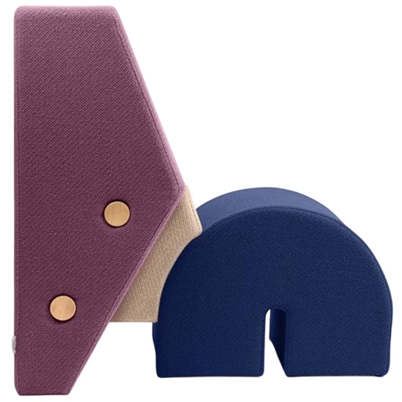 Keystone Loungestol Fig Purple / Off-white / Navy Blue