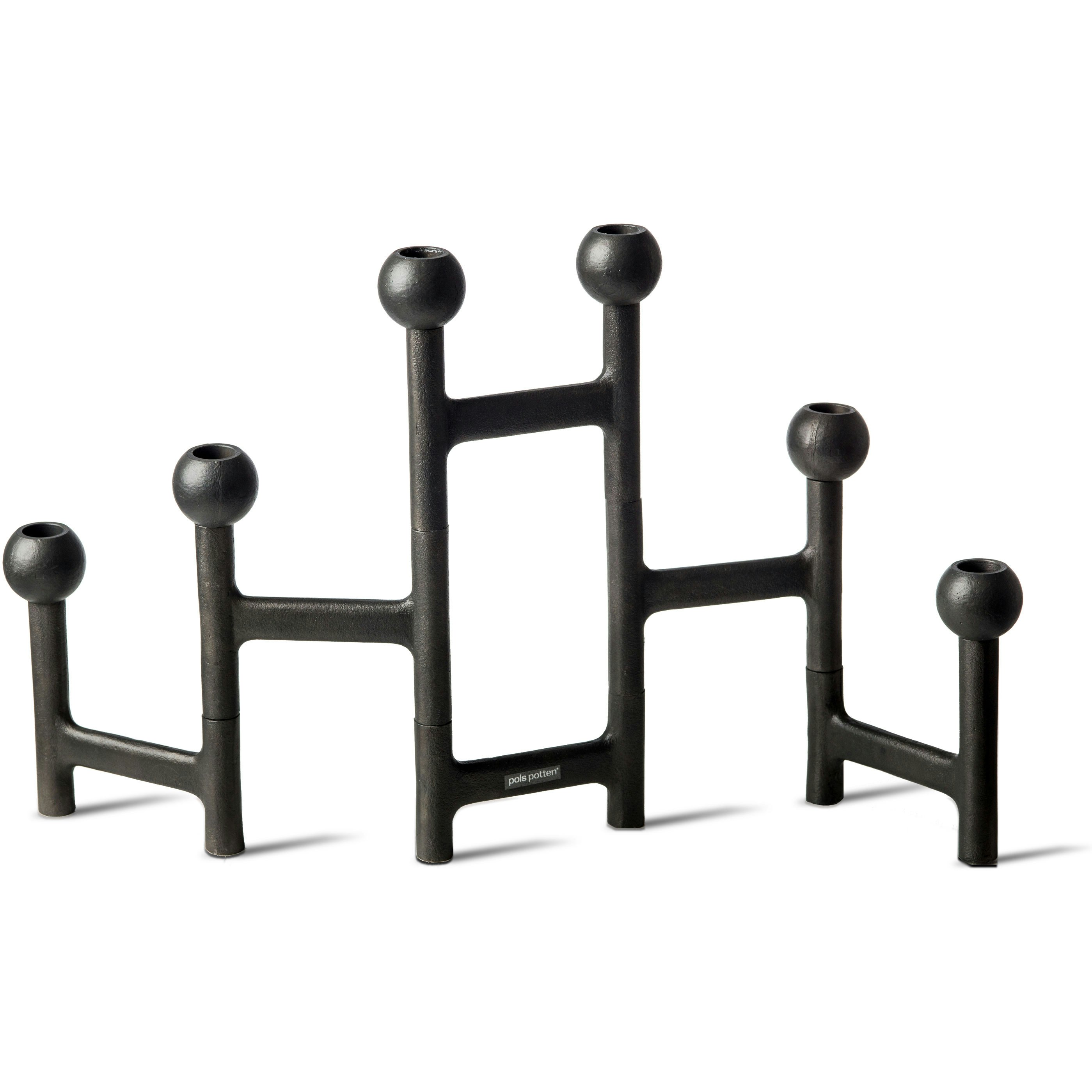 Polspotten Folding Ljusstake Rund Grafit - Ljusstakar Metall Grafit - 390-225-138