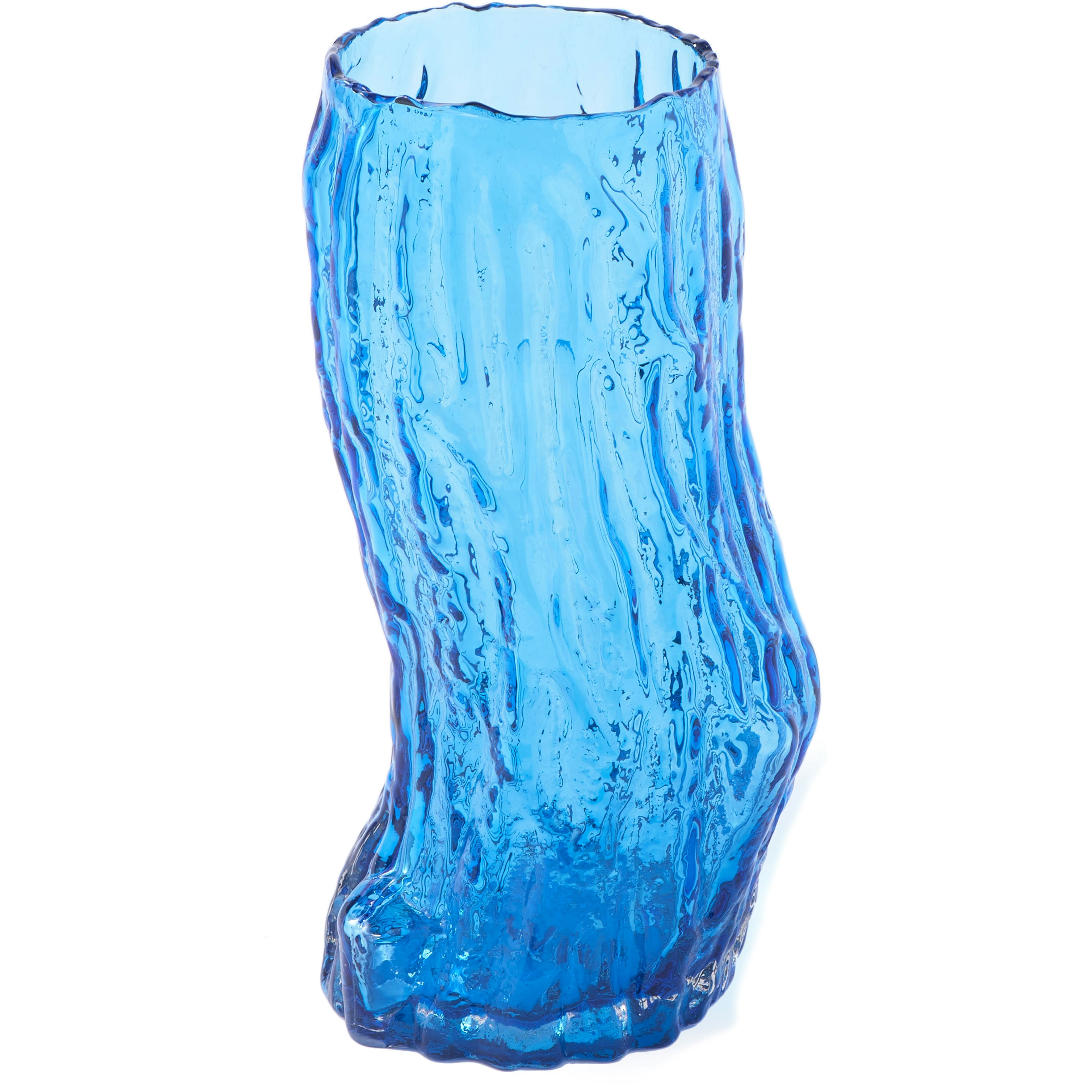 Polspotten Vase Tree Log Blue M Vas M&ouml;rkbl&aring; 44 Cm - Vaser Glas M&ouml;rkbl&aring; - 140-205-403