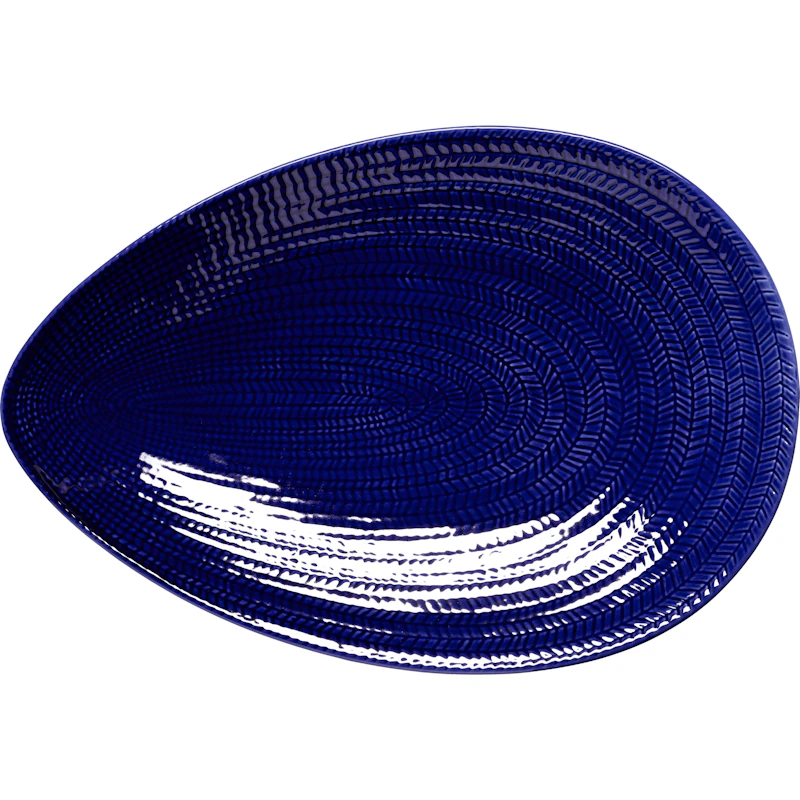 Blå Eld Tallrik 20x29 cm, Blå