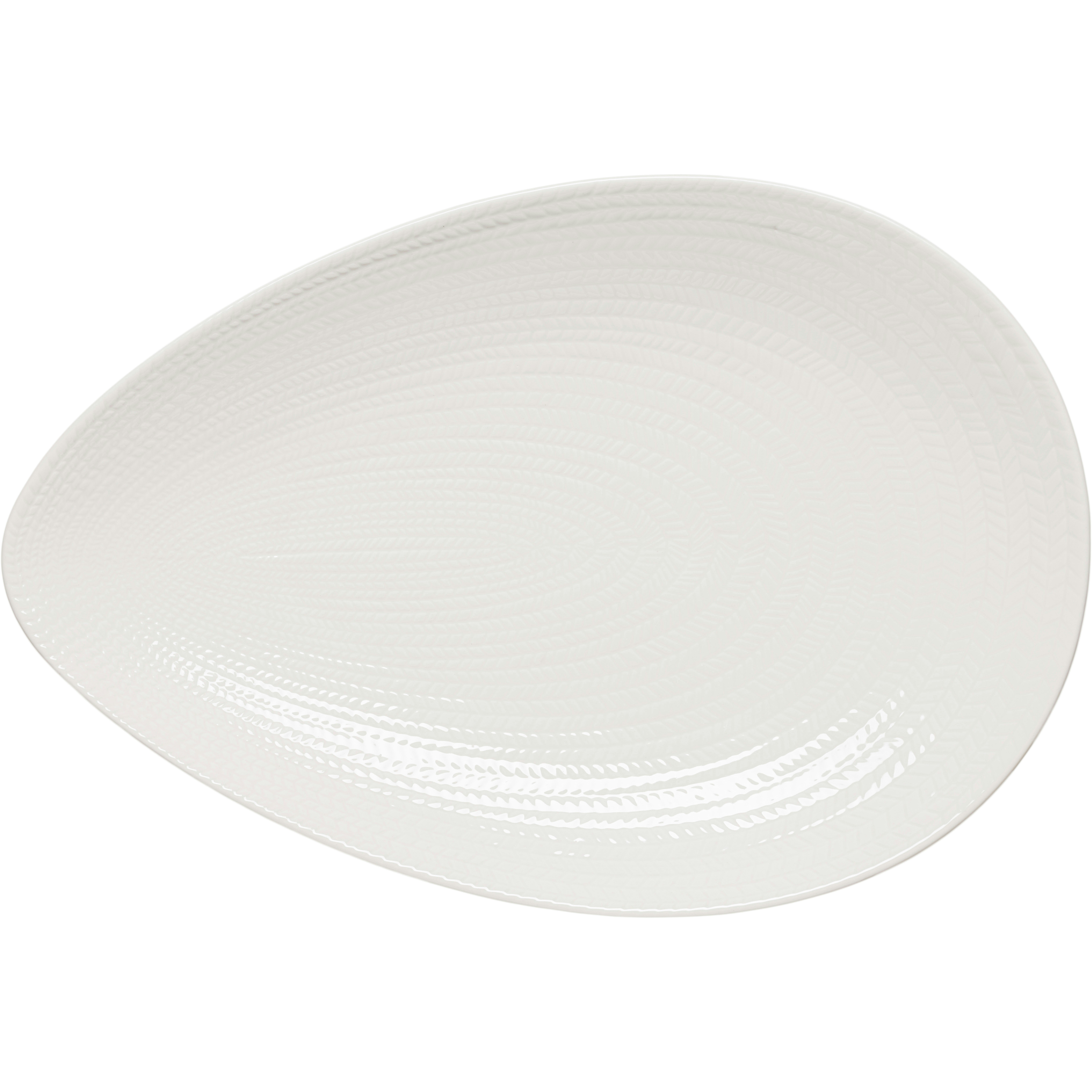 R&ouml;rstrand Bl&aring; Eld Tallrik 24x35 Cm Vit - Uppl&auml;ggningsfat F&auml;ltspatsporslin Vit - 1083995