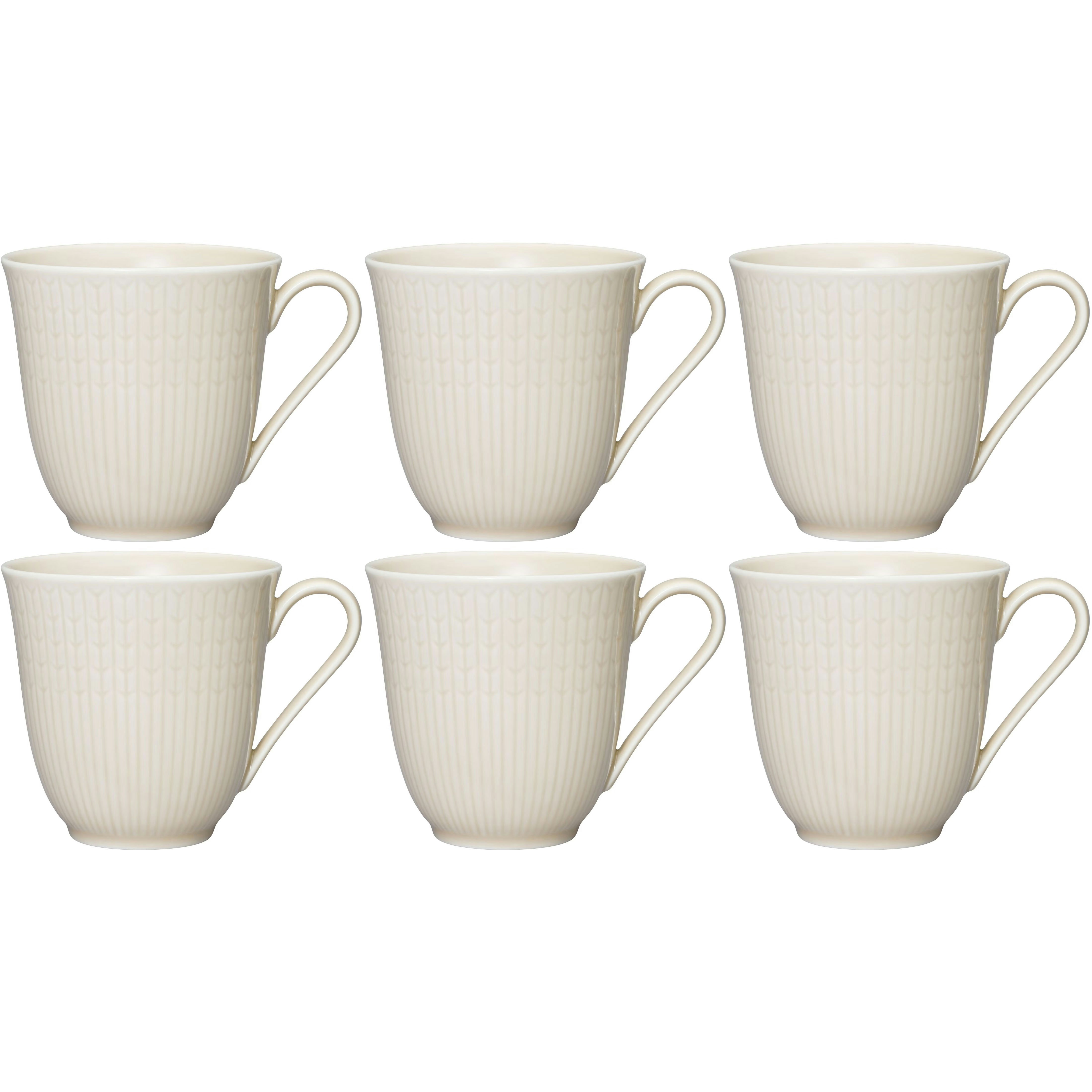 R&ouml;rstrand Swedish Grace Mugg 30 Cl 6-pack Havre (Beige) - Kaffekoppar Porslin Havre (Beige) - 1069427, 6-PACK