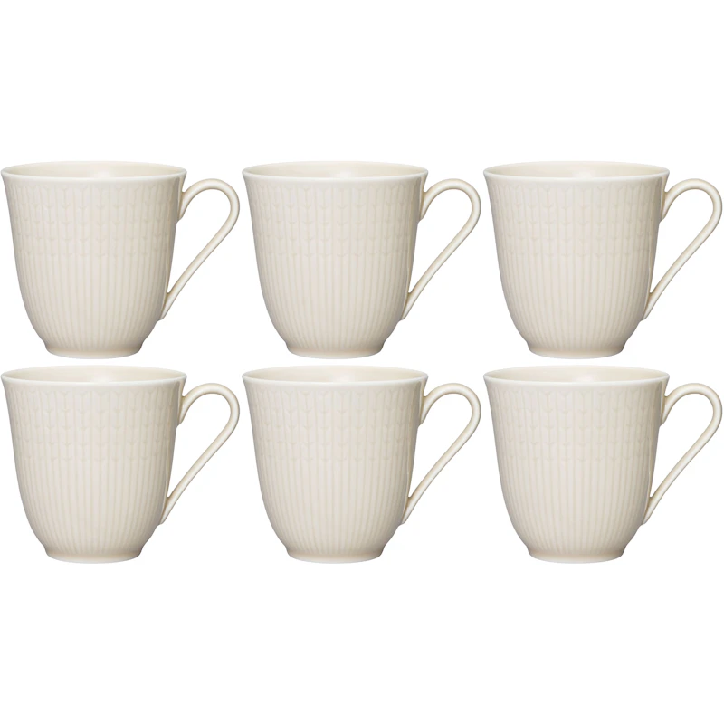 Swedish Grace Mugg 30 cl 6-pack, Havre (Beige)