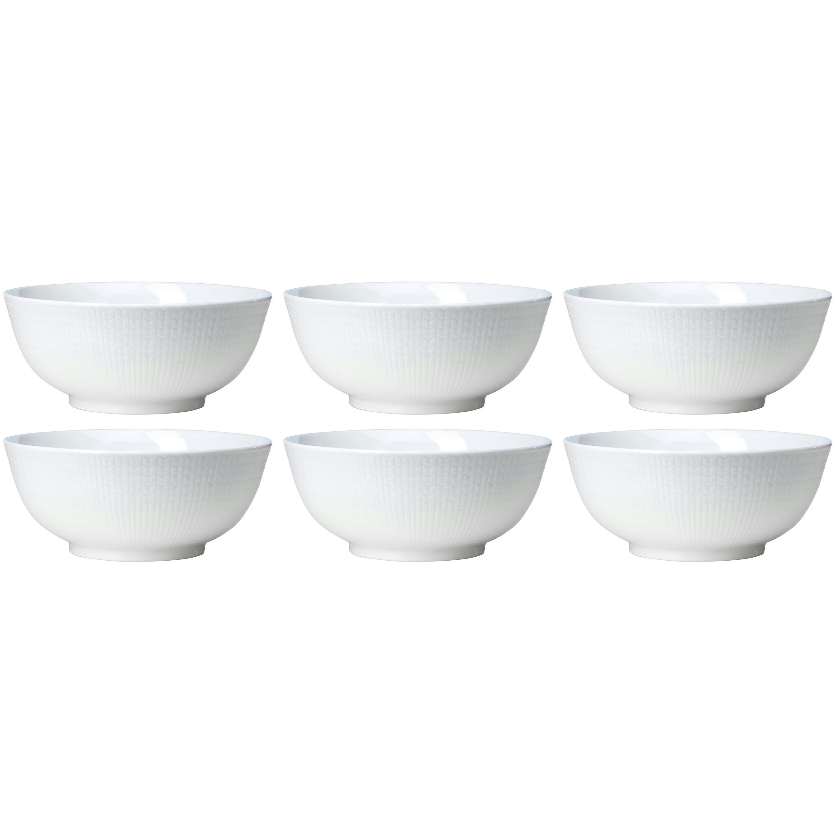 R&ouml;rstrand Swedish Grace Sk&aring;l 60 Cl 6-pack Sn&ouml; (Vit) - Serveringssk&aring;lar Porslin Sn&ouml; (Vit) - 1012396, 6-PACK