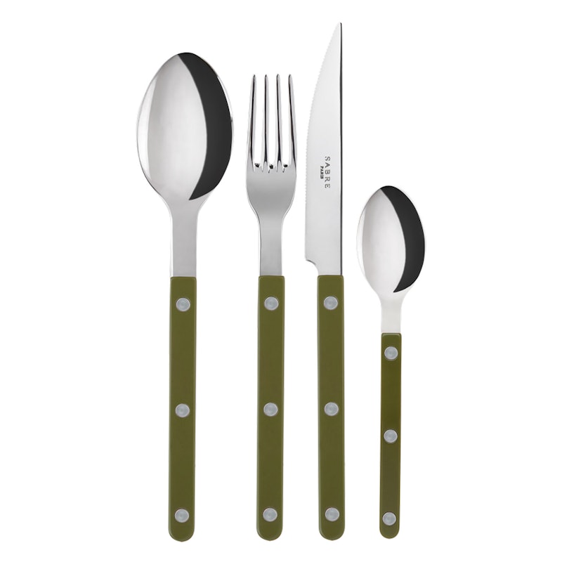 Bestickset 24 delar Bistrot Green Fern Sabre Paris