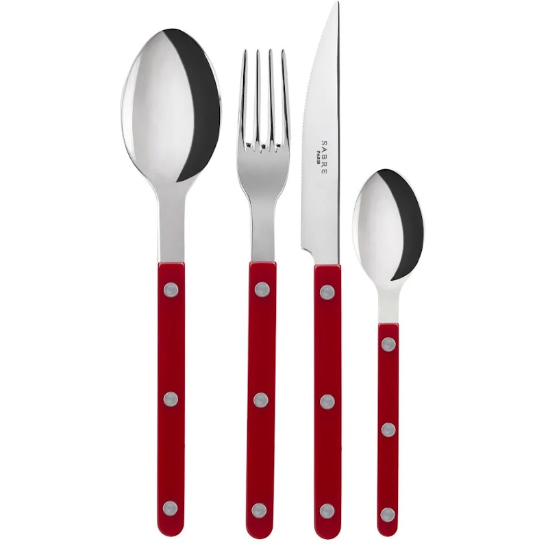 Bestickset 4 Delar Bistrot Vinröd Sabre Paris