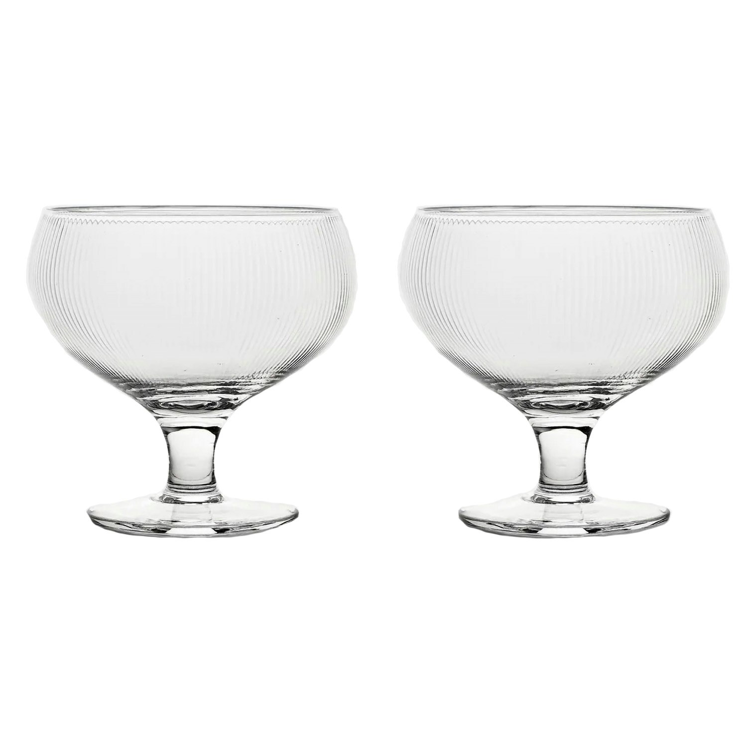 Sagaform Blanka Champagnekupa R&auml;fflad 30 Cl 2-pack Klar - Martiniglas & Cocktailglas Kristallglas Klar - 5018636