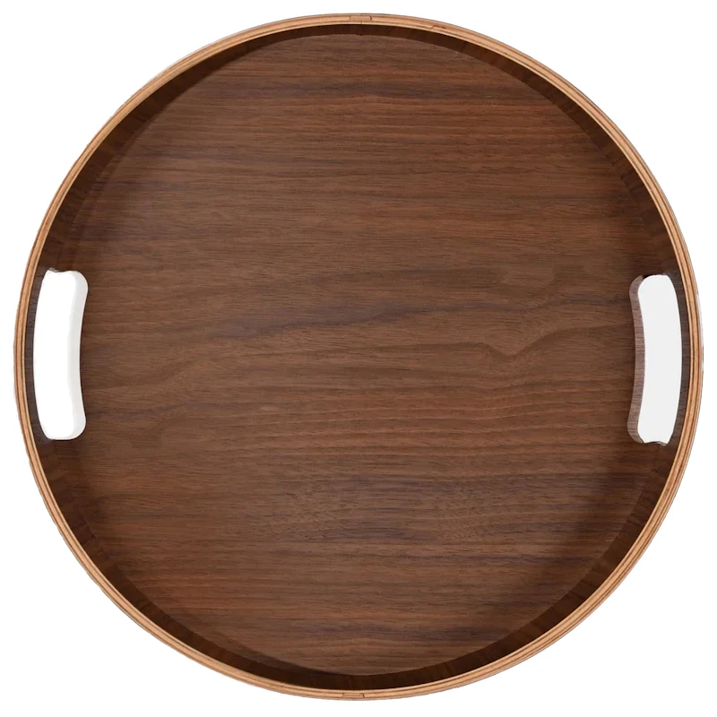 Hanna Serveringsbricka Ø35 cm, Mörkbrun