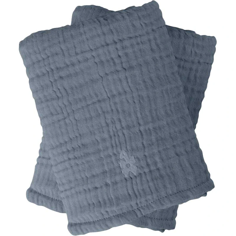 Muslin Amningshandduk 2-pack, Forest Lake Blue