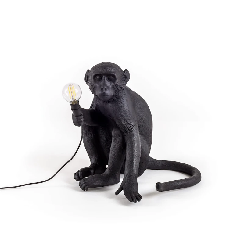 Monkey Lamp Outdoor Sitting, Svart