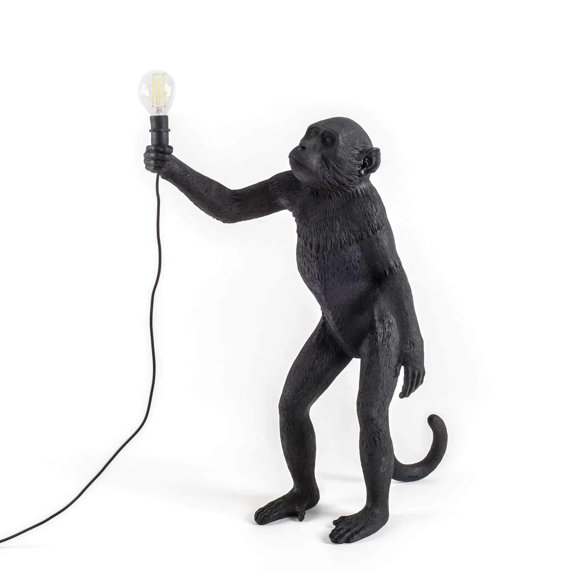Seletti Monkey Lamp Outdoor Standing Svart - Bordslampor Harts Svart - 14920