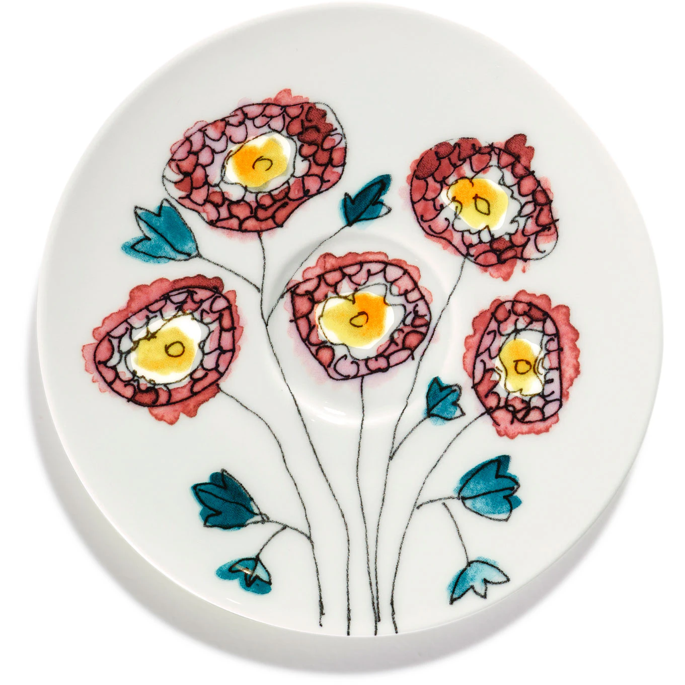 Serax Anemone Milk Fat Till Kaffekopp L&aring;g - Kaffefat & Tefat Benporslin Bl&aring; - B9223134-307