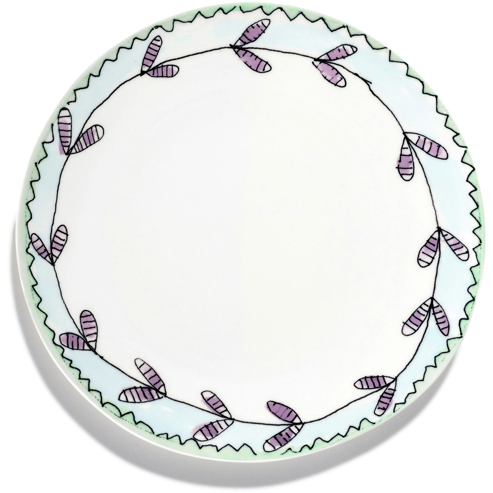 Serax Blossom Milk F&ouml;rr&auml;ttstallrik - Assietter Benporslin Bl&aring; - B9223103-403