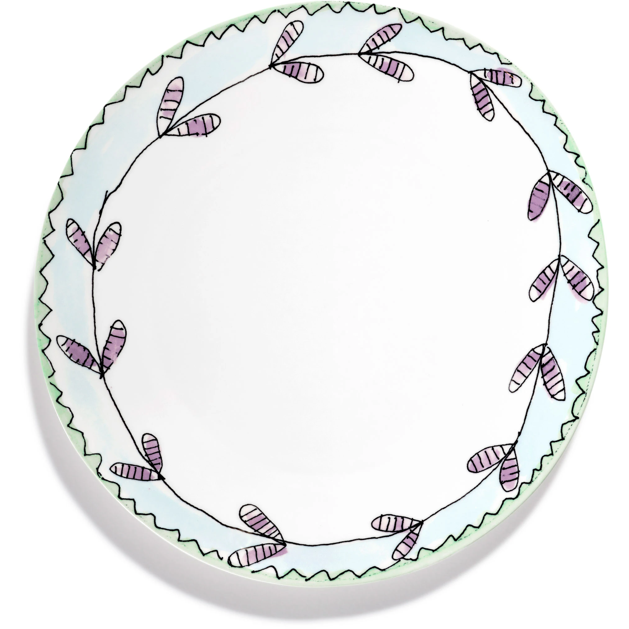 Serax Blossom Milk Middagstallrik - Mattallrikar Benporslin Bl&aring; - B9223104-403