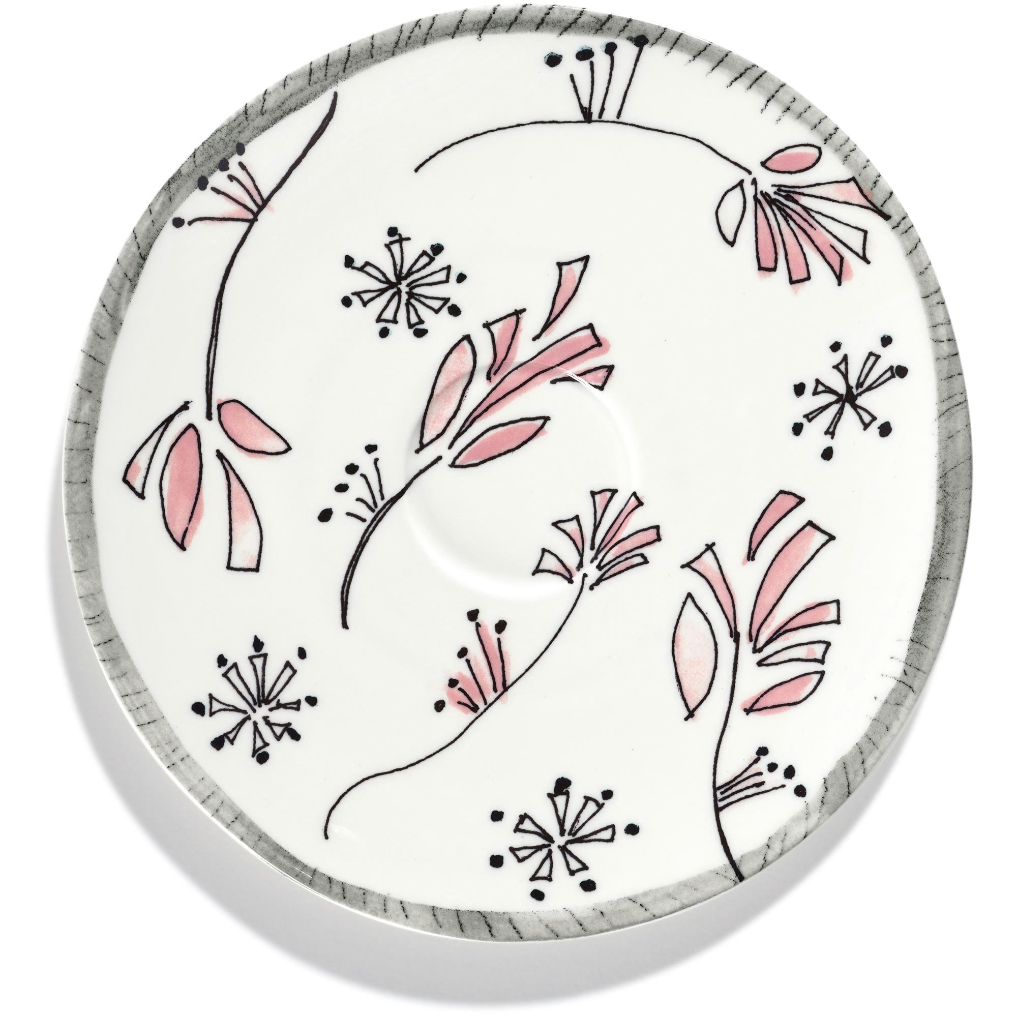 Serax Fiore Rosa Fat Till Soppsk&aring;l - Kaffefat & Tefat Benporslin Rosa - B9223125-410