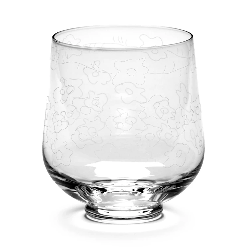 Midnight Flowers Glas 45 cl, Transparent