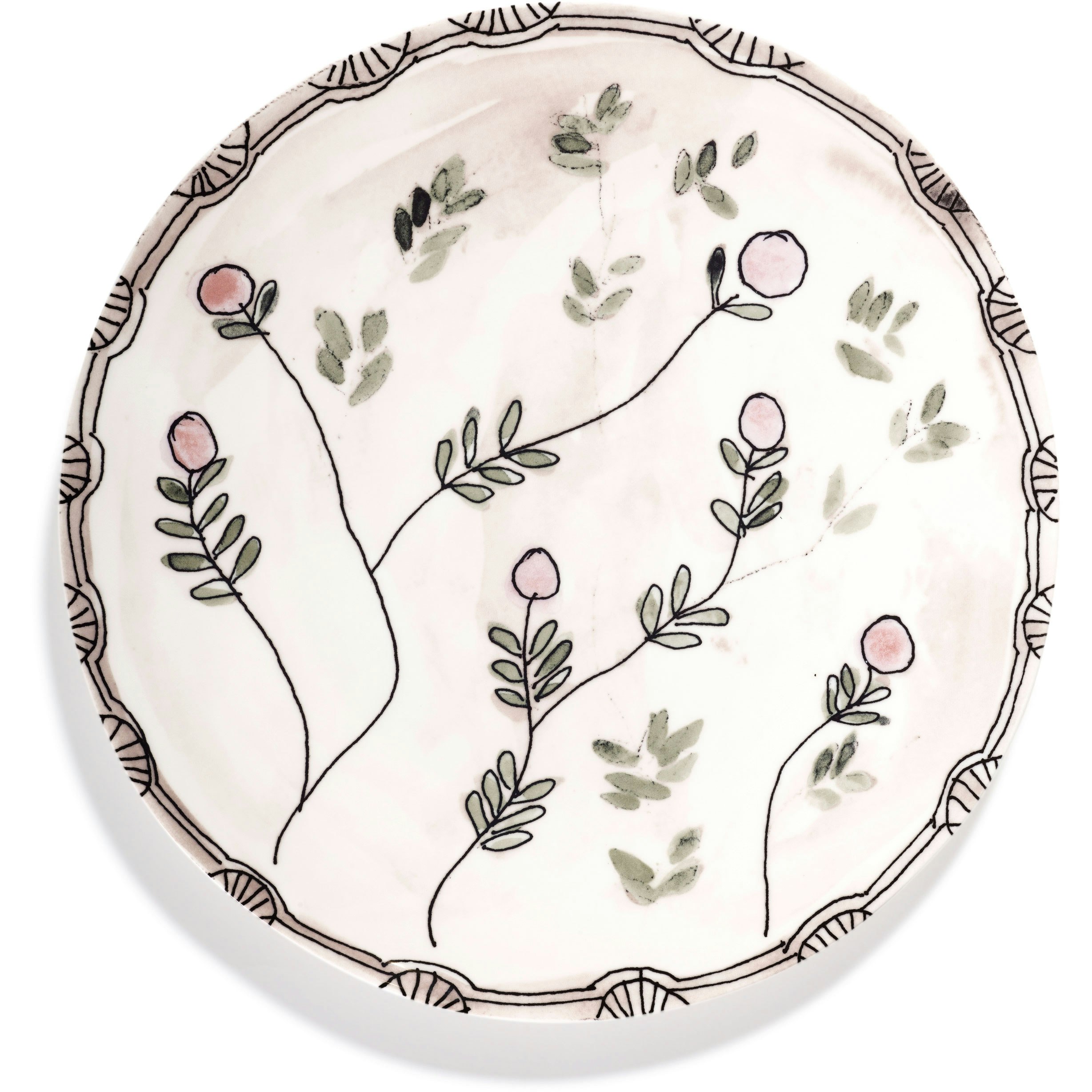 Serax Mirtillo Nude Serveringstallrik L - Uppl&auml;ggningsfat Benporslin Rosa - B9223106-414