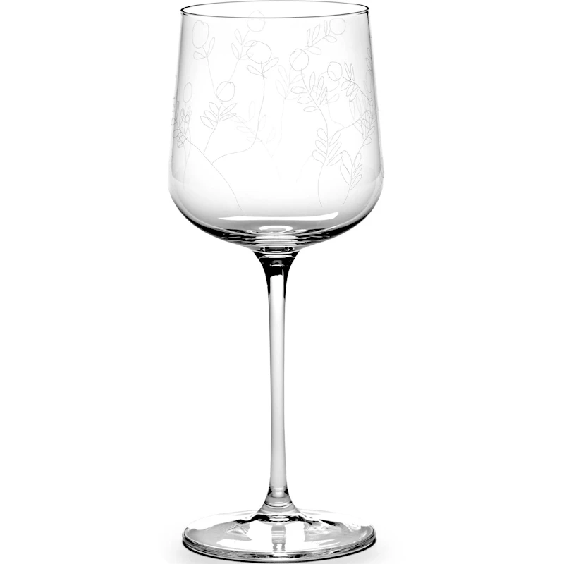 Midnight Flowers Vitvinsglas 40 cl, Transparent