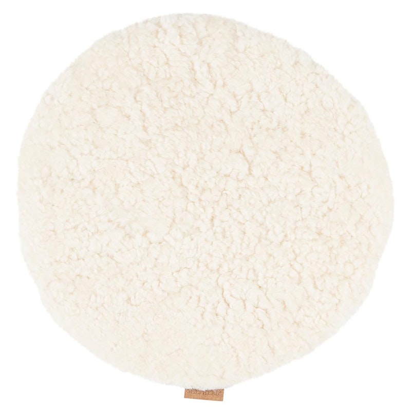 Ida Stolsdyna Ovadderad 38 cm Rund, Naturvit