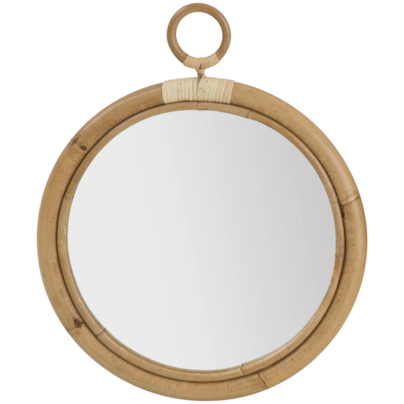 Ella Väggspegel Rotting Natur, Ø40 cm