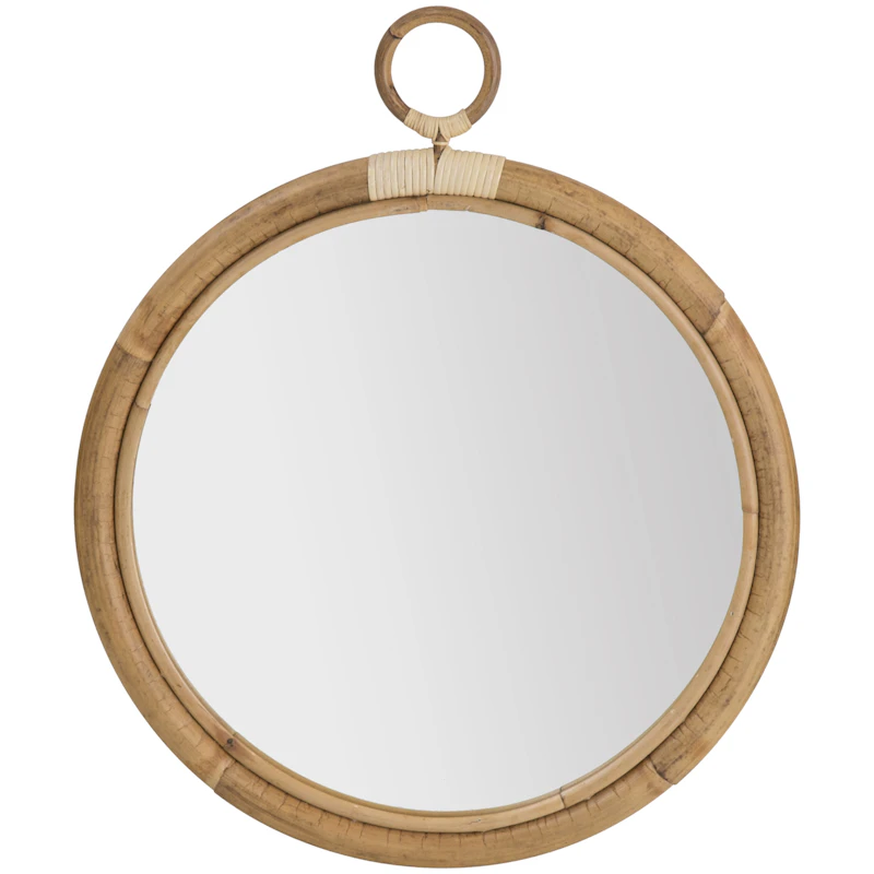 Ella Väggspegel Rotting Natur, Ø45 cm