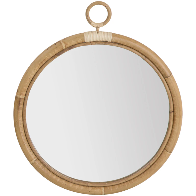 Ella Väggspegel Rotting Natur, Ø50 cm