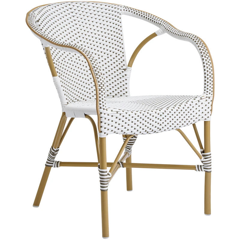 Madeleine Caféstol Outdoor, Vit / Almond