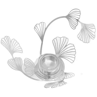 Skultuna Bk.Flwr Ljusstake Silverpl&auml;terad - Ljusstakar M&auml;ssing Silverpl&auml;terad m&auml;ssing - S799-2