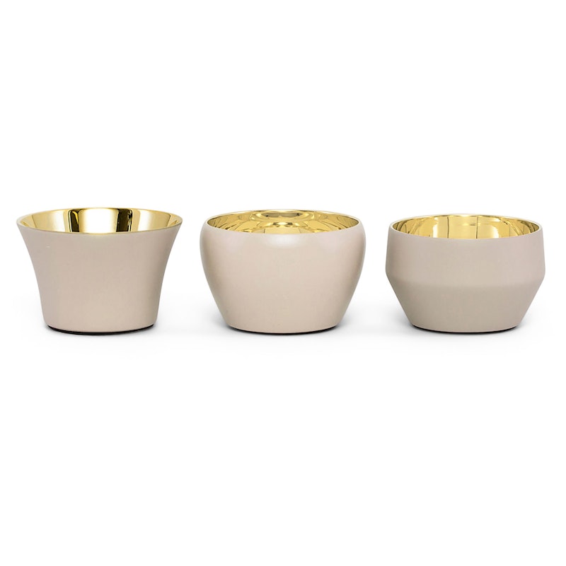 Kin Ljushållare 3-pack, Beige