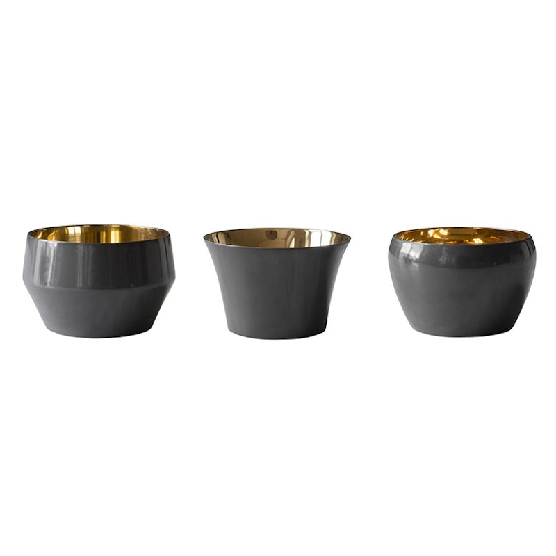 Kin Ljushållare 3-pack, Mörkgrå