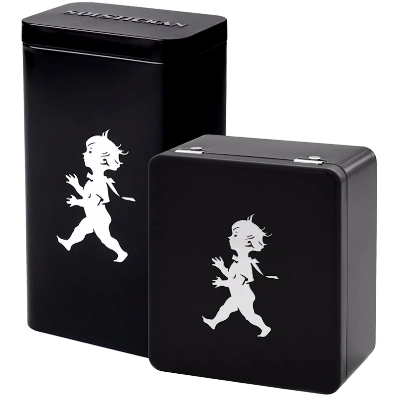 Set Med Kaffeburk + Teburk, Svart