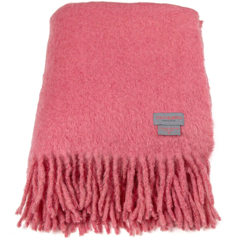 Mohair Pläd 130x170 cm, Rosa