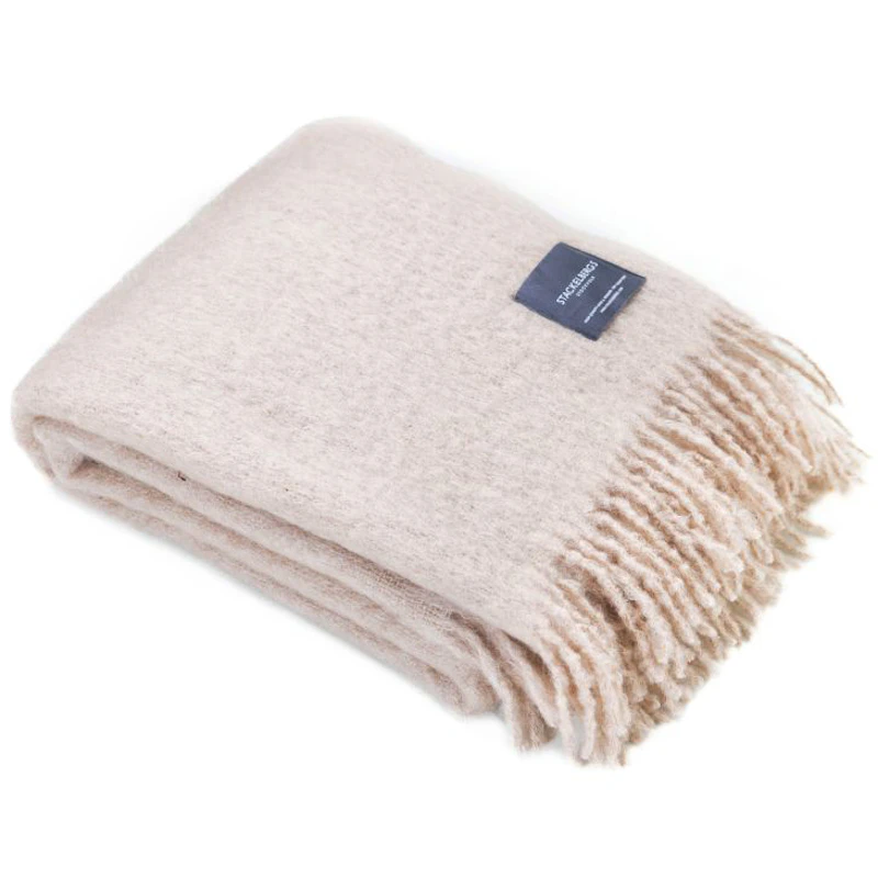 Mohair Pläd 130x170 cm, Sand