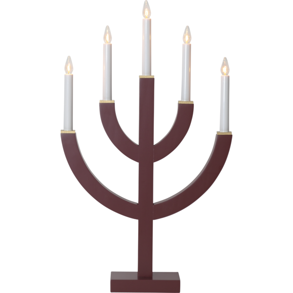 Star Trading Anno 5 Ljusstake R&ouml;d - Adventsljusstakar Tr&auml; R&ouml;d - 220-11