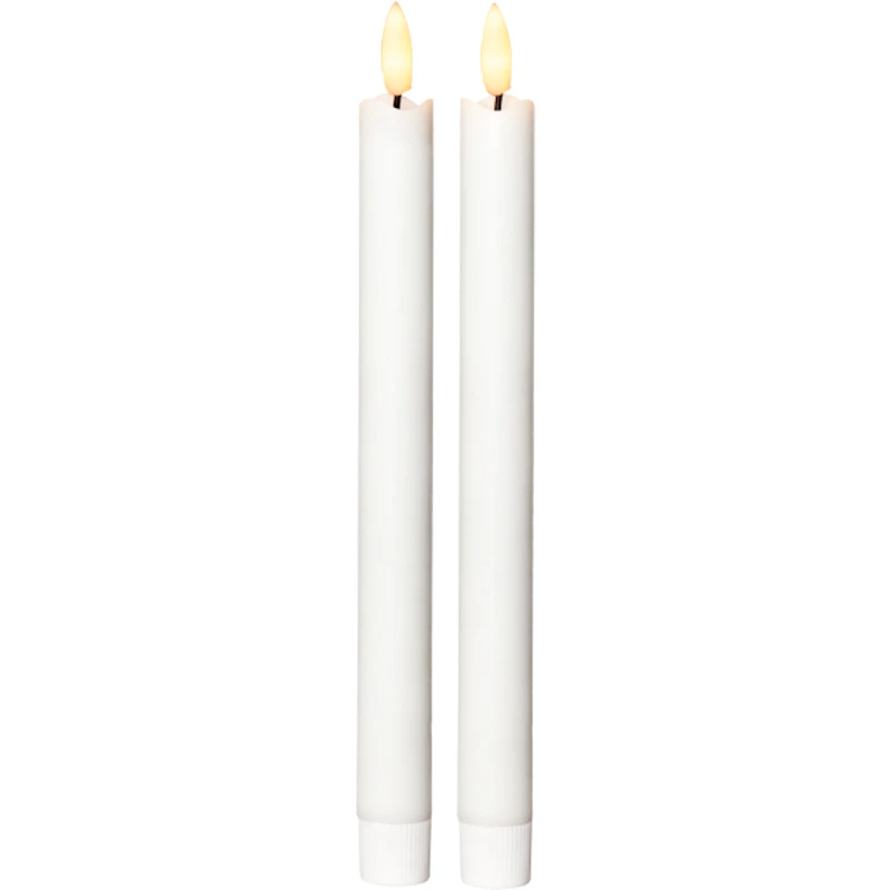 Flamme LED Antikljus Vit 2-pack, 25 cm