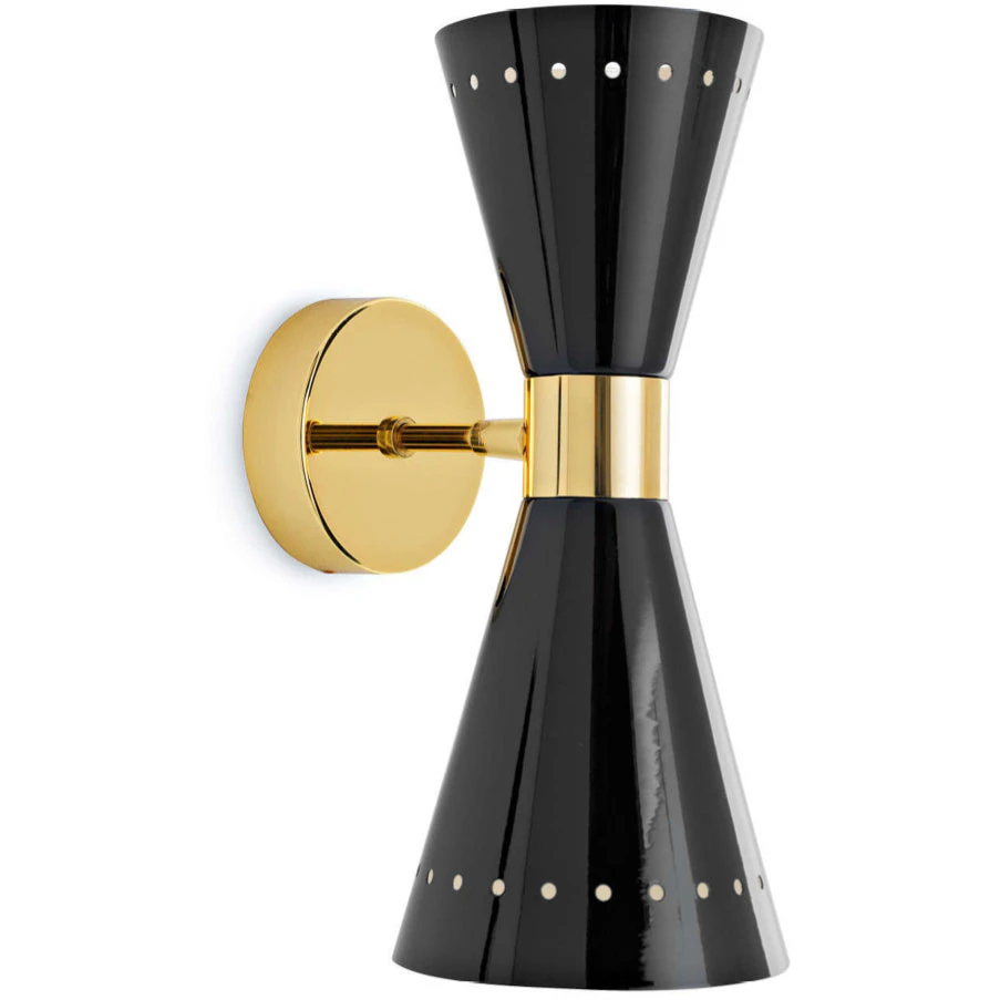 Stilnovo Megafono 2 Vägglampa Svart - Vägglampor Mässing Svart - 9570